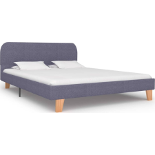 vidaXL világosszürke szövet ágykeret matrac nélkül 135x190 cm (281053) ágy és ágykellék