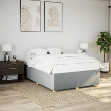 vidaXL világosszürke szövet ágykeret matrac nélkül 160 x 200 cm ágy és ágykellék