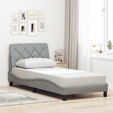 vidaXL világosszürke szövet ágykeret matrac nélkül 90x190 cm ágy és ágykellék