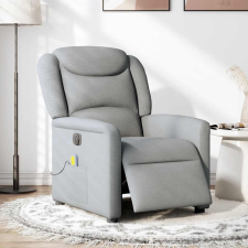 vidaXL világosszürke szövet dönthető elektromos masszázsfotel (3303184) masszázsfotel