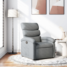 vidaXL világosszürke szövet dönthető fotel bútor