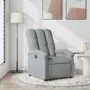 vidaXL Világosszürke szövet dönthető fotel