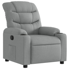 vidaXL világosszürke szövet dönthető fotel (374147) bútor