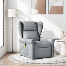 vidaXL világosszürke szövet dönthető masszázsfotel masszázsfotel