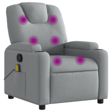 vidaXL világosszürke szövet dönthető masszázsfotel (372377) masszázsfotel