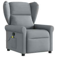 vidaXL világosszürke szövet dönthető masszázsfotel (4015666) masszázsfotel