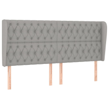 vidaXL világosszürke szövet fejtámla szárnyakkal 203x23x118/128 cm (3118314) ágy és ágykellék