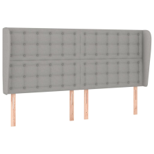 vidaXL világosszürke szövet fejtámla szárnyakkal 203x23x118/128 cm (3118412) ágy és ágykellék