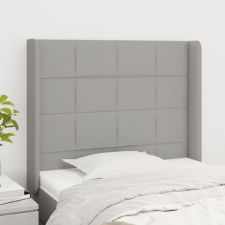 vidaXL világosszürke szövet fejtámla szárnyakkal 93x16x118/128 cm ágy és ágykellék
