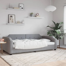 vidaXL világosszürke szövet kanapéágy keret 90 x 200 cm ágy és ágykellék