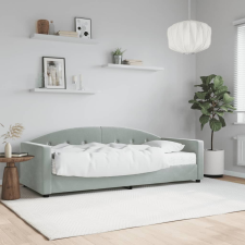 vidaXL világosszürke szövet kanapéágy matraccal 80 x 200 cm ágy és ágykellék