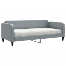 vidaXL világosszürke szövet kanapéágy matraccal 90 x 190 cm (3196808) ágy és ágykellék