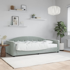 vidaXL világosszürke szövet kanapéágy matraccal 90 x 200 cm ágy és ágykellék