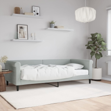 vidaXL világosszürke szövet kanapéágy matraccal 90 x 200 cm ágy és ágykellék