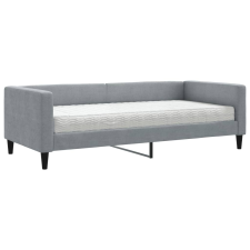 vidaXL világosszürke szövet kanapéágy matraccal 90x200 cm (3196560) ágy és ágykellék