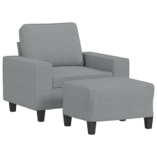 vidaXL világosszürke szövet kanapéfotel lábtartóval 60 cm (3201143) bútor