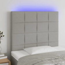 vidaXL világosszürke szövet LED-es fejtámla 100x5x118/128 cm ágy és ágykellék