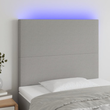 vidaXL világosszürke szövet LED-es fejtámla 100x5x118/128 cm ágy és ágykellék