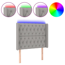 vidaXL világosszürke szövet LED-es fejtámla 103x16x118/128 cm (3124374) ágy és ágykellék