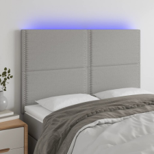 vidaXL világosszürke szövet LED-es fejtámla 144x5x118/128 cm ágy és ágykellék