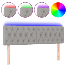 vidaXL világosszürke szövet LED-es fejtámla 160x7x78/88 cm (3121954) ágy és ágykellék