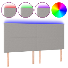 vidaXL világosszürke szövet LED-es fejtámla 180x5x118/128 cm (3122158) ágy és ágykellék