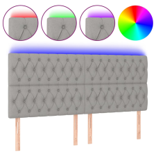 vidaXL világosszürke szövet LED-es fejtámla 180x7x118/128 cm (3122774) ágy és ágykellék