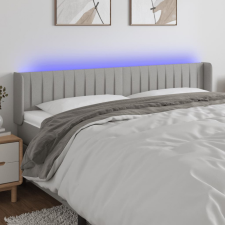 vidaXL világosszürke szövet LED-es fejtámla 183 x 16 x 78/88 cm ágy és ágykellék