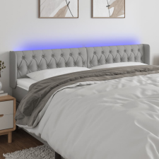 vidaXL világosszürke szövet LED-es fejtámla 183 x 16 x 78/88 cm ágy és ágykellék