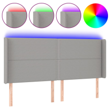 vidaXL világosszürke szövet LED-es fejtámla 183x16x118/128 cm (3123922) ágy és ágykellék
