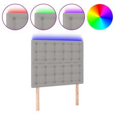 vidaXL világosszürke szövet LED-es fejtámla 80x5x118/128 cm (3122832) ágy és ágykellék