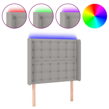 vidaXL világosszürke szövet LED-es fejtámla 83x16x118/128 cm (3124456) ágy és ágykellék