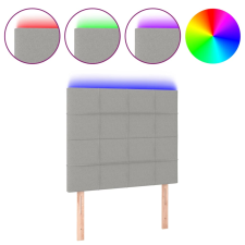 vidaXL világosszürke szövet LED-es fejtámla 90x5x118/128 cm (3122406) ágy és ágykellék