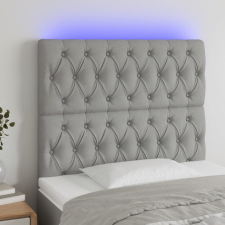 vidaXL Világosszürke szövet led-es fejtámla 90x7x118/128 cm ágy és ágykellék