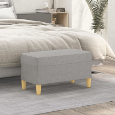 vidaXL világosszürke szövet pad 70 x 35 x 41 cm bútor