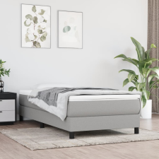 vidaXL világosszürke szövet rugós ágy matraccal 100 x 200 cm ágy és ágykellék