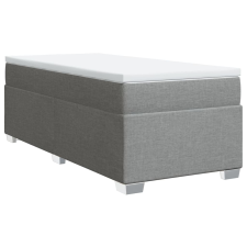 vidaXL világosszürke szövet rugós ágy matraccal 100 x 200 cm ágy és ágykellék