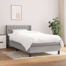 vidaXL világosszürke szövet rugós ágy matraccal 100 x 200 cm ágy és ágykellék