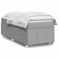 vidaXL világosszürke szövet rugós ágy matraccal 100 x 200 cm ágy és ágykellék