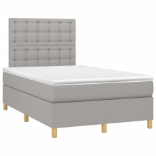 vidaXL világosszürke szövet rugós ágy matraccal 120 x 190 cm ágy és ágykellék