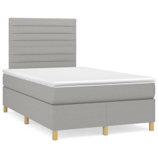 vidaXL világosszürke szövet rugós ágy matraccal 120 x 190 cm ágy és ágykellék