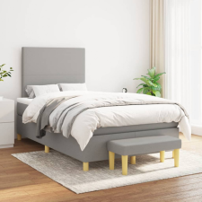 vidaXL világosszürke szövet rugós ágy matraccal 120 x 200 cm ágy és ágykellék
