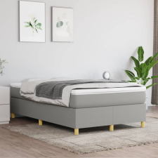vidaXL világosszürke szövet rugós ágy matraccal 120 x 200 cm ágy és ágykellék