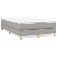 vidaXL világosszürke szövet rugós ágy matraccal 120 x 200 cm (3144159) ágy és ágykellék