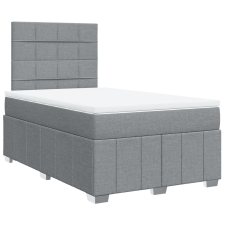 vidaXL világosszürke szövet rugós ágy matraccal 120 x 200 cm (3291635) ágy és ágykellék