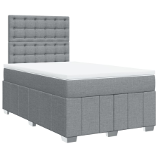 vidaXL világosszürke szövet rugós ágy matraccal 120 x 200 cm (3291649) ágy és ágykellék