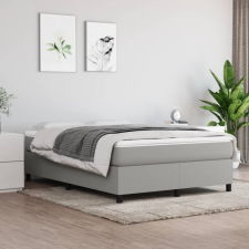vidaXL világosszürke szövet rugós ágy matraccal 140 x 200 cm ágy és ágykellék