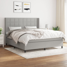 vidaXL világosszürke szövet rugós ágy matraccal 160 x 200 cm ágy és ágykellék