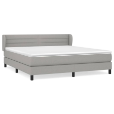 vidaXL világosszürke szövet rugós ágy matraccal 160 x 200 cm (3126333) ágy és ágykellék