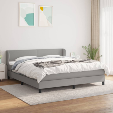 vidaXL világosszürke szövet rugós ágy matraccal 180 x 200 cm ágy és ágykellék